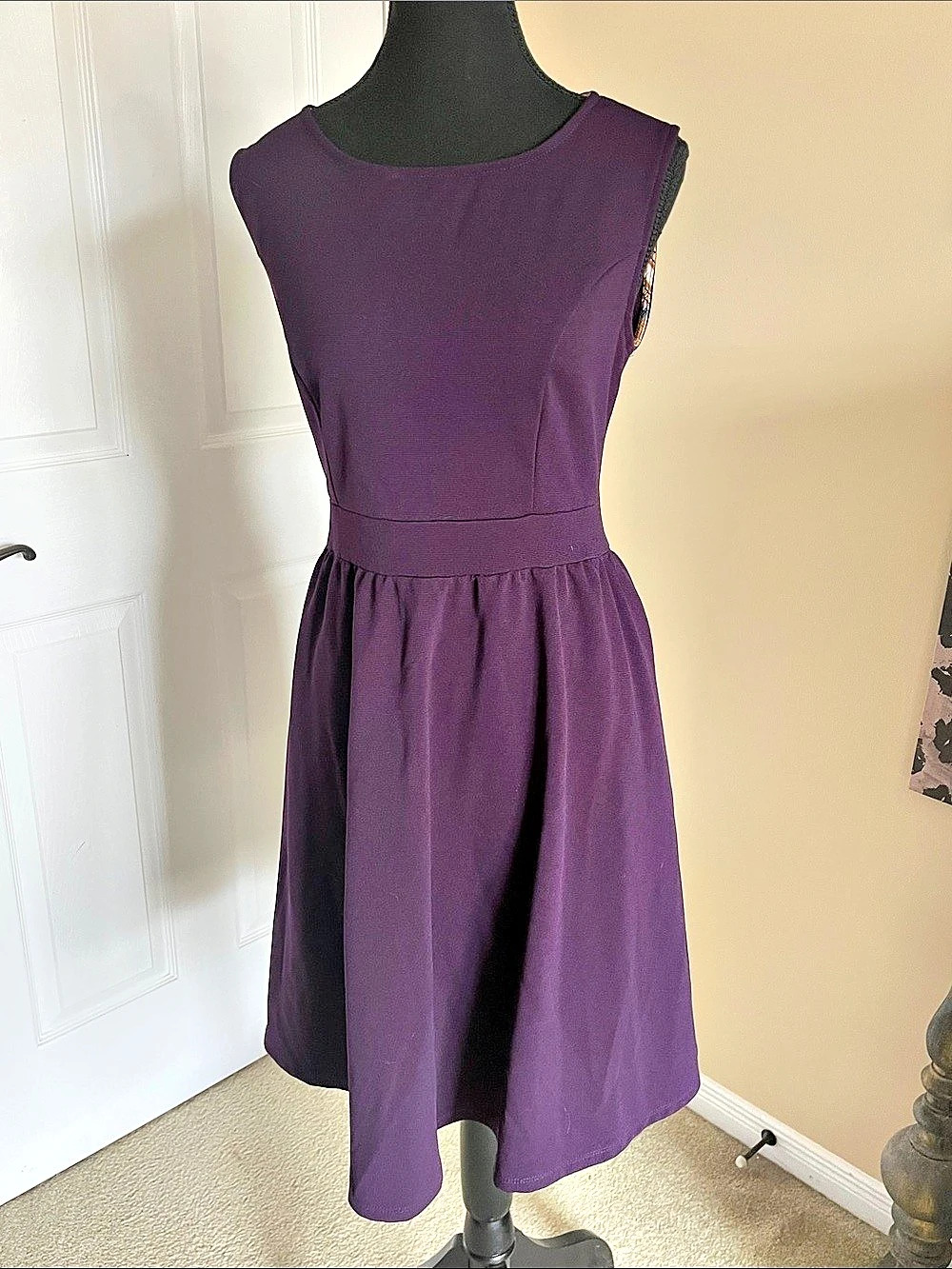 AIME Purple Fit & Flare Dress Size Medium Like New